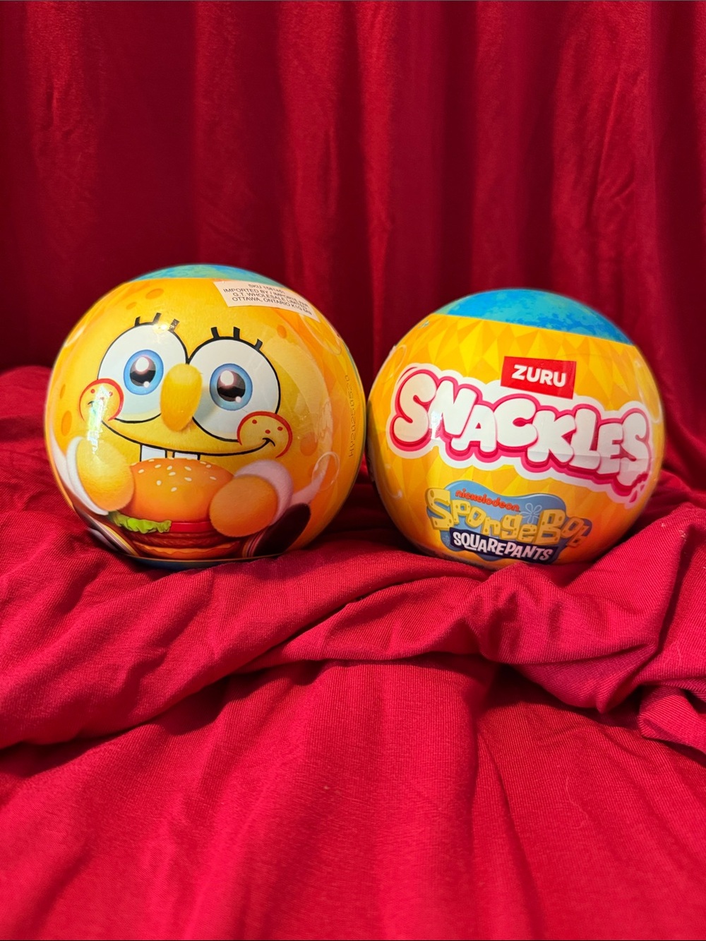 Nickelodeon SpongeBob Snackles Surprise Balls - Yellow & Blue
